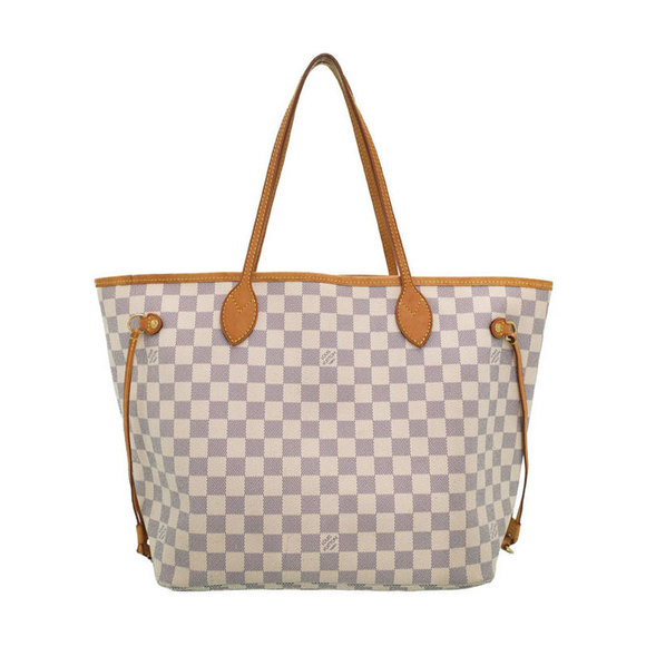 Louis Vuitton Tote Bag White Neverfull Damier MM Azur - Picture 1 of 8